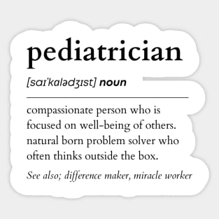 Pediatrician Noun Sticker